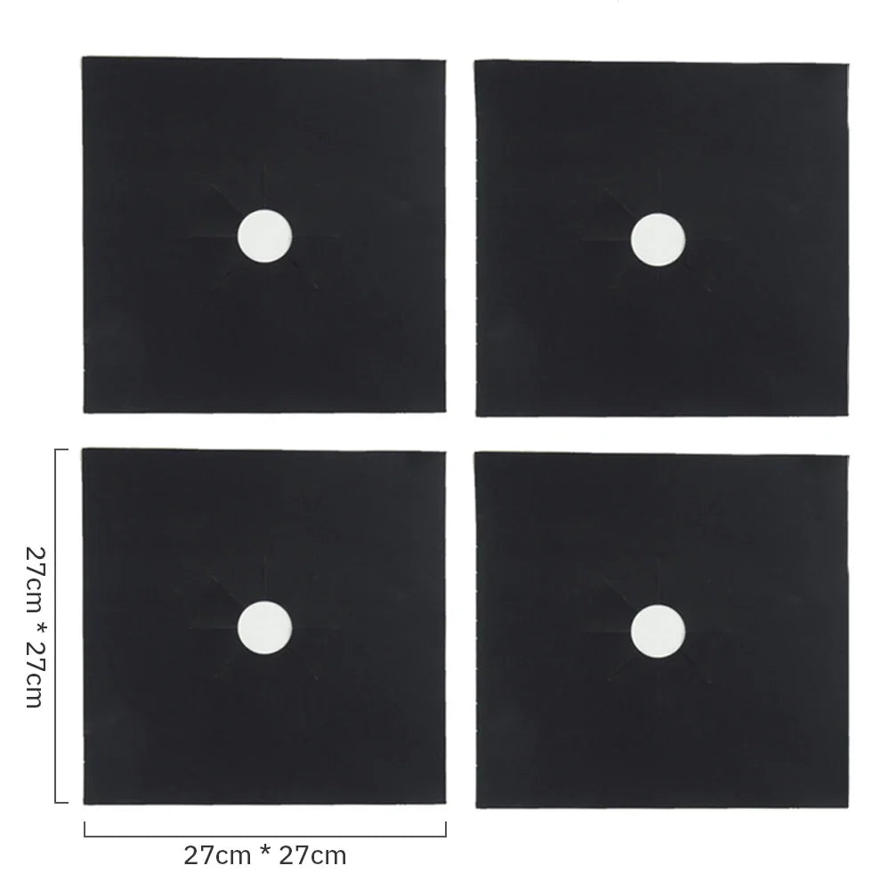 Gas Stove Protector Mats – 1/4/6/8PCS Cooker Liner for Kitchen Stovetop Cleaning