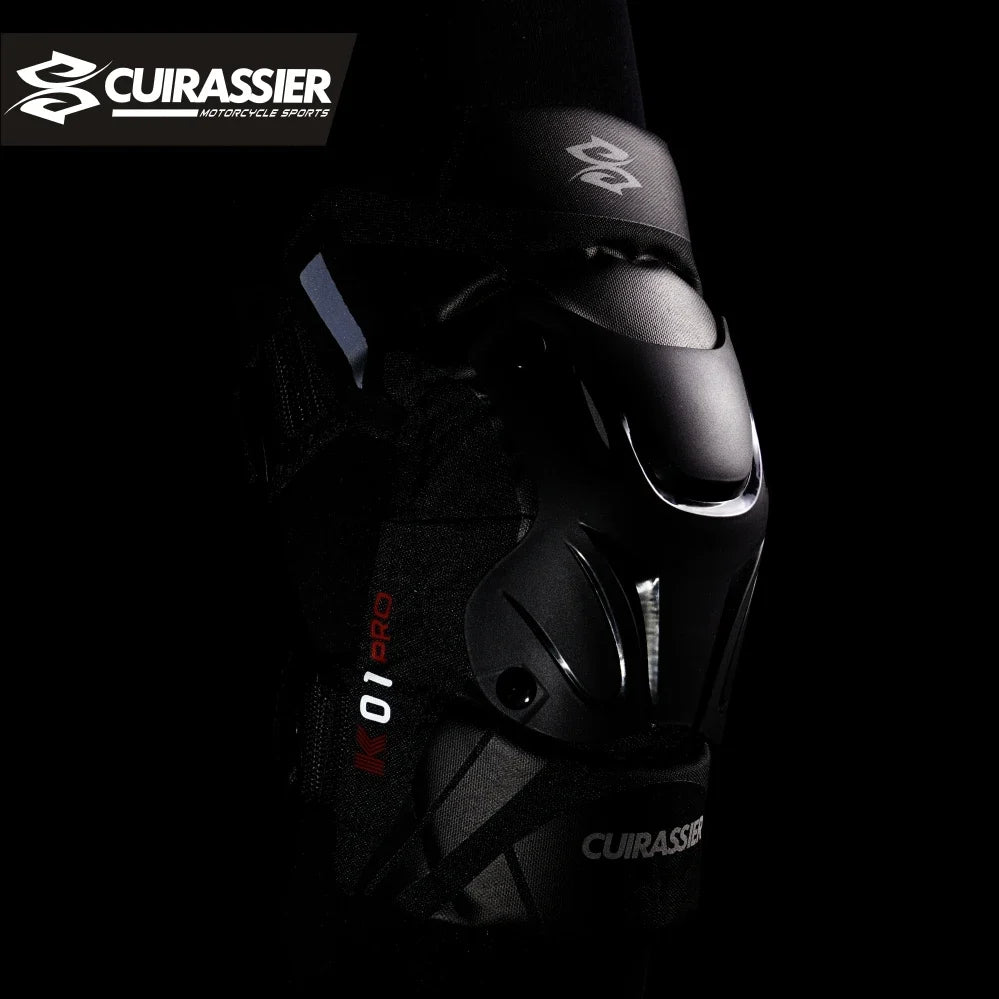 Cuirassier Motorcycle Knee Pads - Reflective Motocross MX Protective Guards Racing Leg Protection Gear