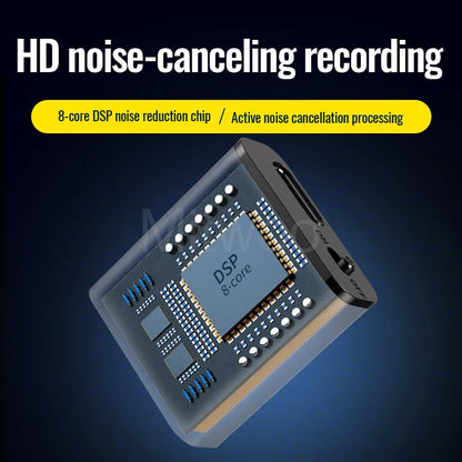 Mini Portable Voice Recorder – Intelligent Voice-Activated HD Audio Recorder with Noise Reduction, MP3 Player, Magnet & OTG