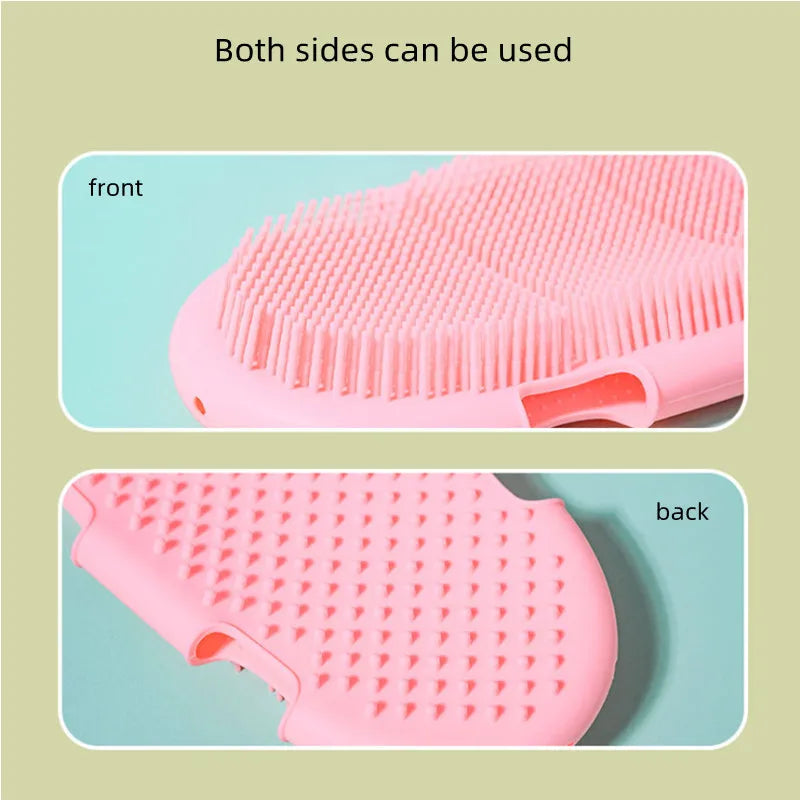 Japanese Silicone Bathing Brush – Cute Massage & Exfoliating Gloves for Pets and Body Scrubbing