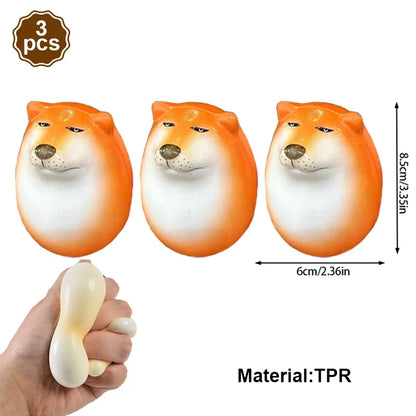 Cartoon Shiba Inu Egg Squishy Toy – Stress Relief Mochi Figure for Kids & Adults