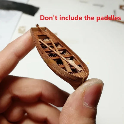 1/96 Mini Wooden Lifeboat Model Kit – Hand-Assembled Boat Toy