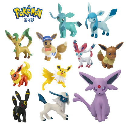 Pokemon Anime Figures – Pikachu, Eevee, Gengar & More Cartoon Action Model Toys for Kids, Bulk Purchase