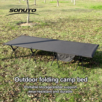 210x80cm 600D Oxford Camping Cot – Lightweight Portable Folding Bed for Outdoor Hiking & Travel