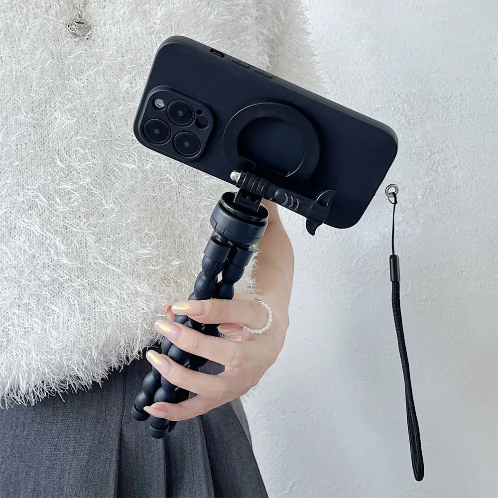 MagSafe Magnetic Mini Tripod — Universal Smartphone & Mobile Phone Stand, Octopus Monopod Holder
