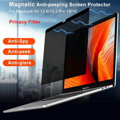 Magnetic Anti-Peeping Screen Protector for MacBook — Privacy Filter for Air 13.6/15 & Pro 14/16 (M1–M4, 2023)