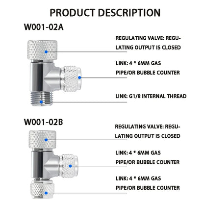 ZRDR Aquarium CO2 Bubble Counter – CO2 Generator Regulator with Single/Double Head Fine-Tuning Valve