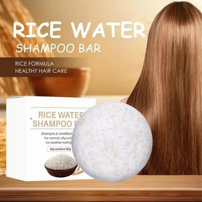 Organic Rice Shampoo Bar – Oil-Free, Nourishing Hair Growth & Anti-Hair Loss
