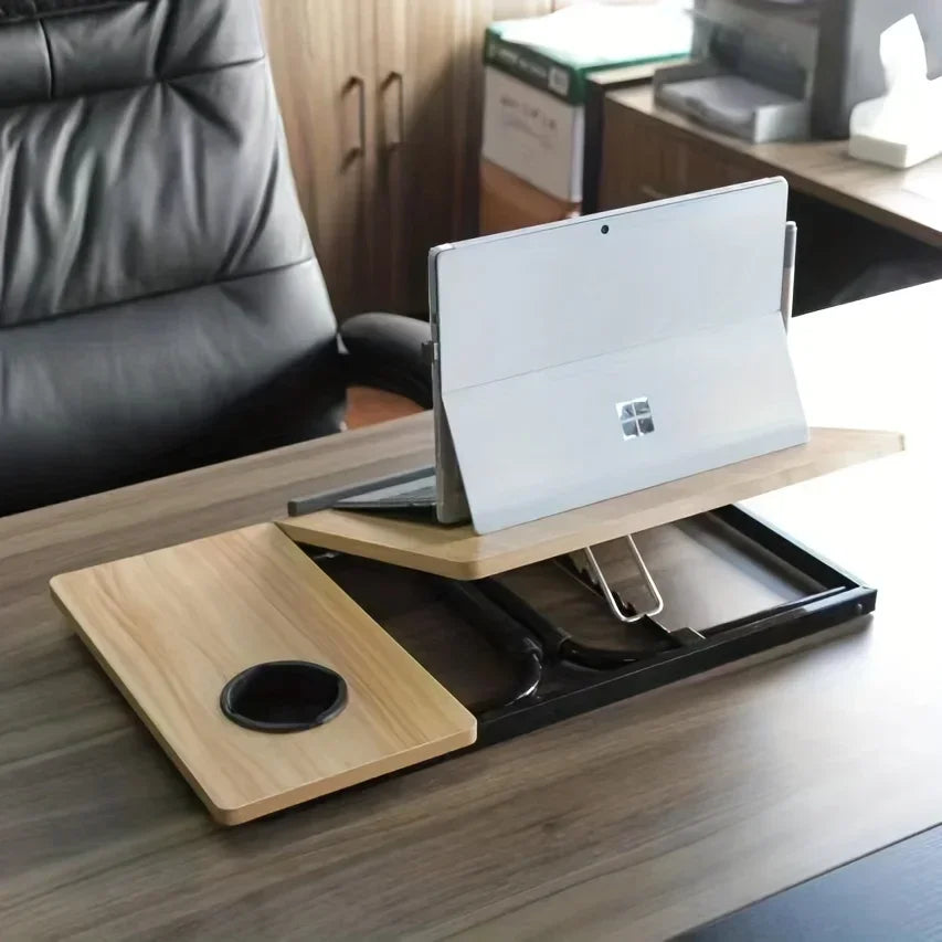 Ergonomic Foldable Laptop Desk – Adjustable Height Compact Computer Lazy Table for Bed & Sofa