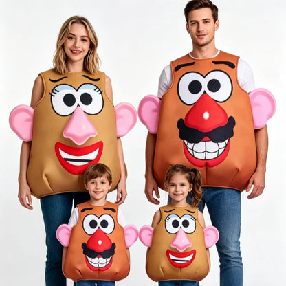 Mr. & Mrs. Potato Head Costume - Funny Family Matching Halloween Cosplay Outfit