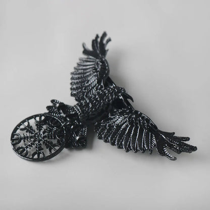 Gothic Crow Hair Clip - Vintage Witch Viking Cosplay Hair Accessory for Women