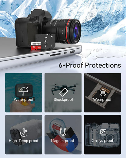 KOOTION Micro SD Memory Card – 32GB/64GB/128GB Class 10 TF Card for Phone & Computer