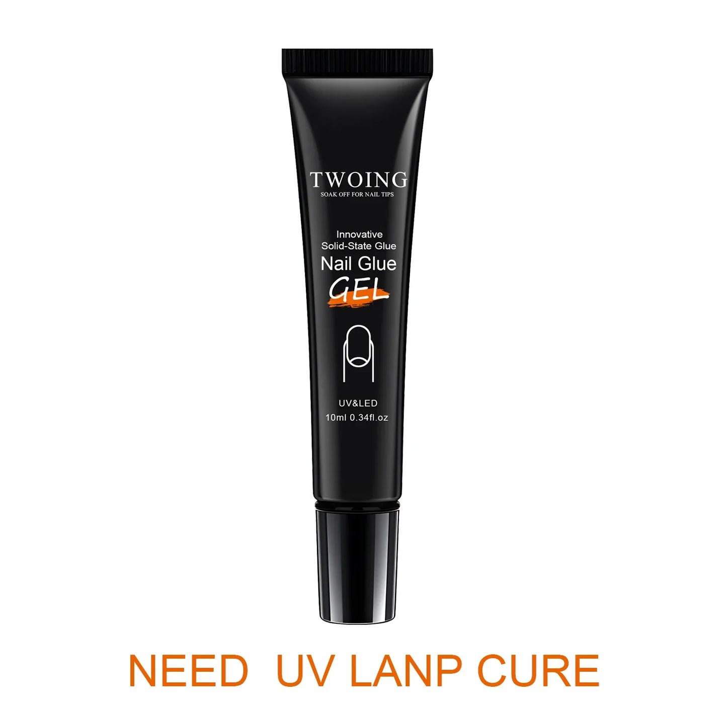 Solid Nail Glue Gel for Press-On Nails – Super Strong Acrylic Nail Gel for Manicure Extensions, Long-Lasting