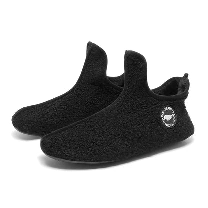 Classic Couples Slippers – Non-Slip Warm Indoor & Outdoor Cotton Shoes for Men & Women, Soft & Comfortable Flat Slippers