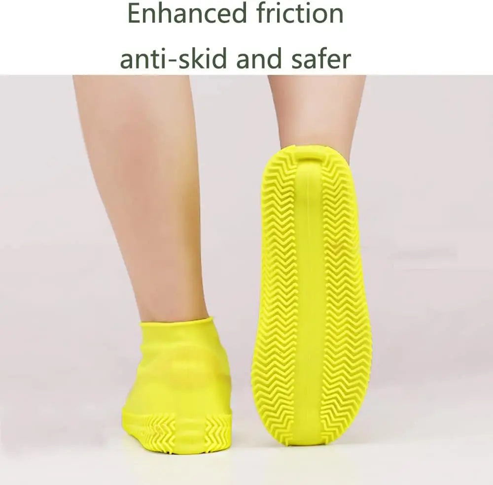 Reusable Waterproof Rain Shoe Covers – Non slip Silicone & Latex Outdoor Walking Shoe Protection