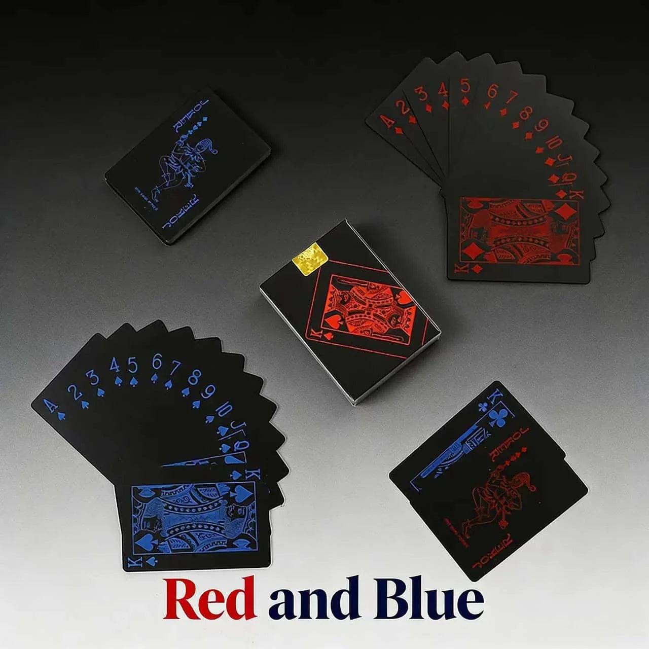 Waterproof PVC Playing Cards Deck - Classic Poker Game Cards for Kids & Adults with Premium Design