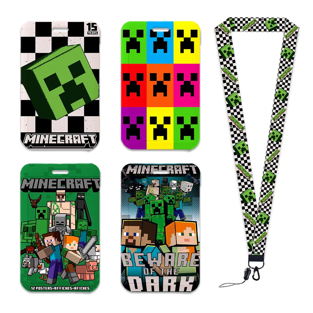 Cartoon Game Name Badge Holder Lanyard – Student ID & Credit Card Strap Gift