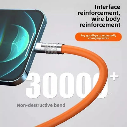 120W 7A Super Fast PD USB-C to USB-C Cable — Liquid Silicone Charger for Xiaomi, Huawei (1M/1.5M/2M)