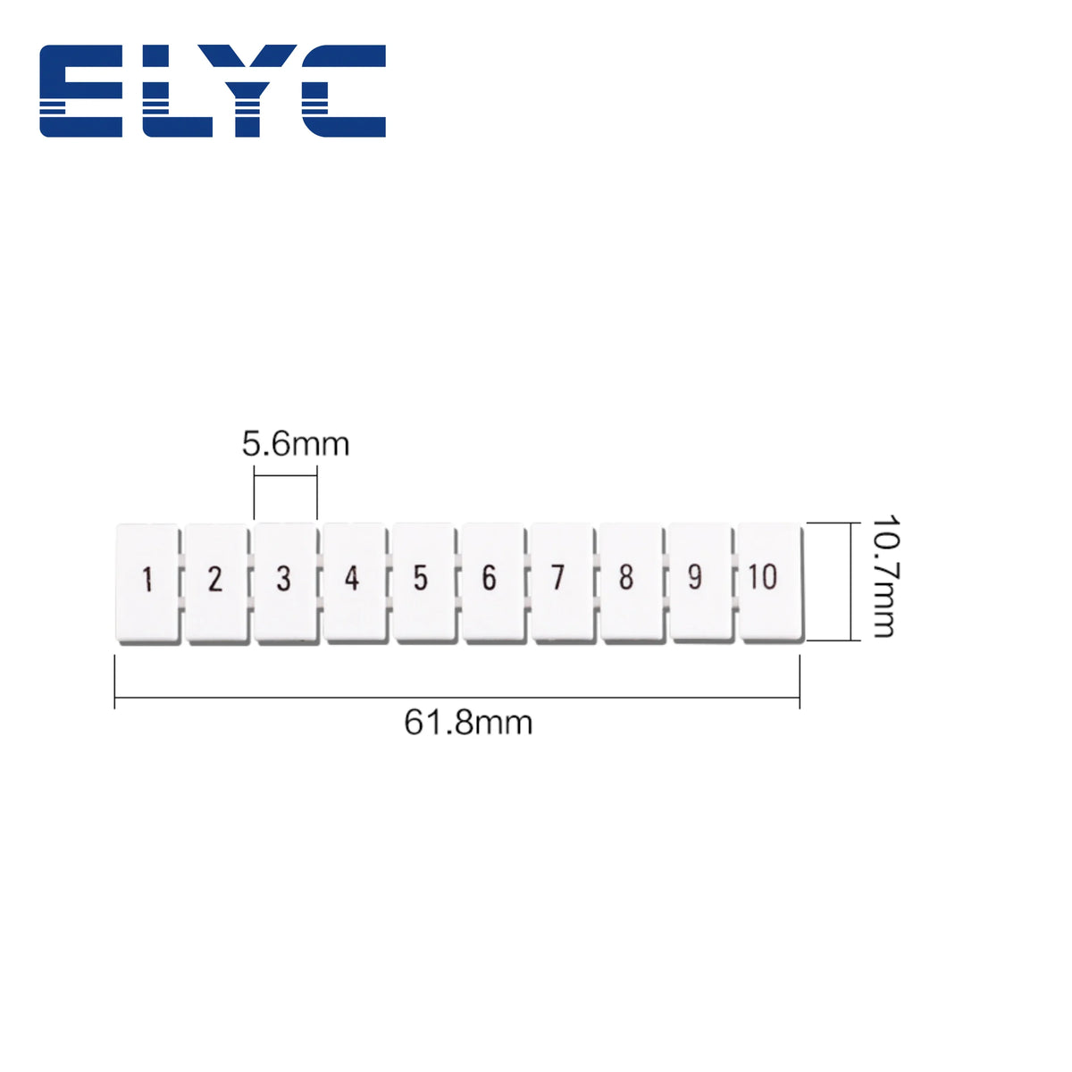 100Pcs ZB6 UK DIN Rail Terminal Block Marker Strips – Blank Zack Label Accessories for UK2.5B UK5N PT4 ST4 UKK UKKB5 DIKD1.5