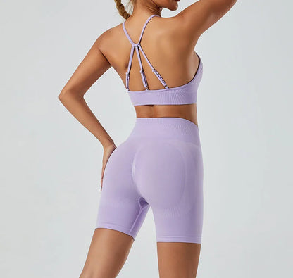 Women’s Shockproof Fitness Sports Bra – Push-Up Crop Top for Gym, Yoga & Workout