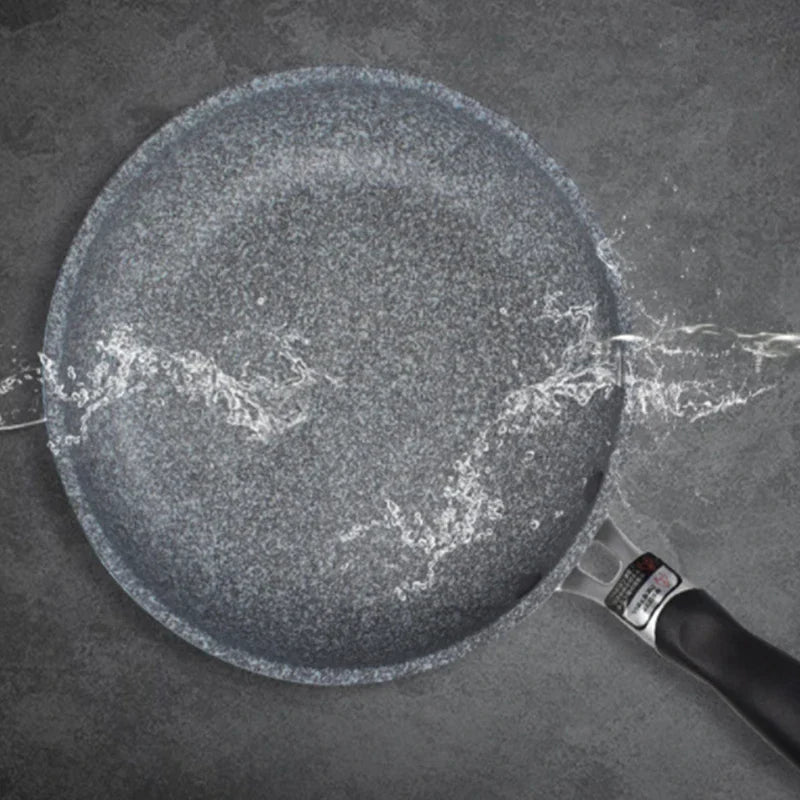 Durable Stone Frying Pan - Non-Stick Wok Skillet Cauldron in 20/24/26/28cm Sizes for Induction Cooker, Gas Stove, and Home Use
