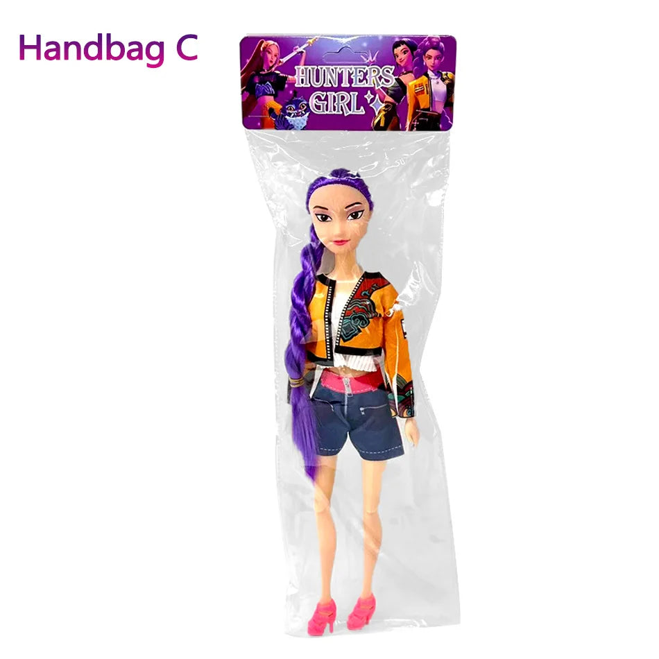 NEW KPop Demon Hunters Doll Toy — Rumi Mira Zoey Action Figure, Princess Baby Girl DIY Plastic Toy for Girls