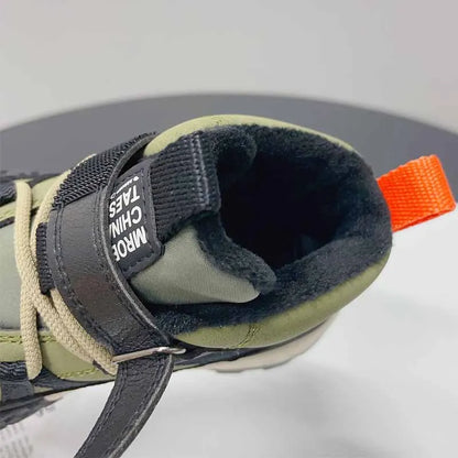 Children’s Autumn Winter Sneakers – Plush Cashmere Lined Sport Shoes for Boys & Girls, Warm Casual Running Flats for Teens