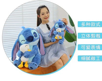 Disney Stitch Plush Doll - Lilo and Stitch Cute Duck Version, Kawaii Stuffed Toy for Christmas and Birthday Gifts