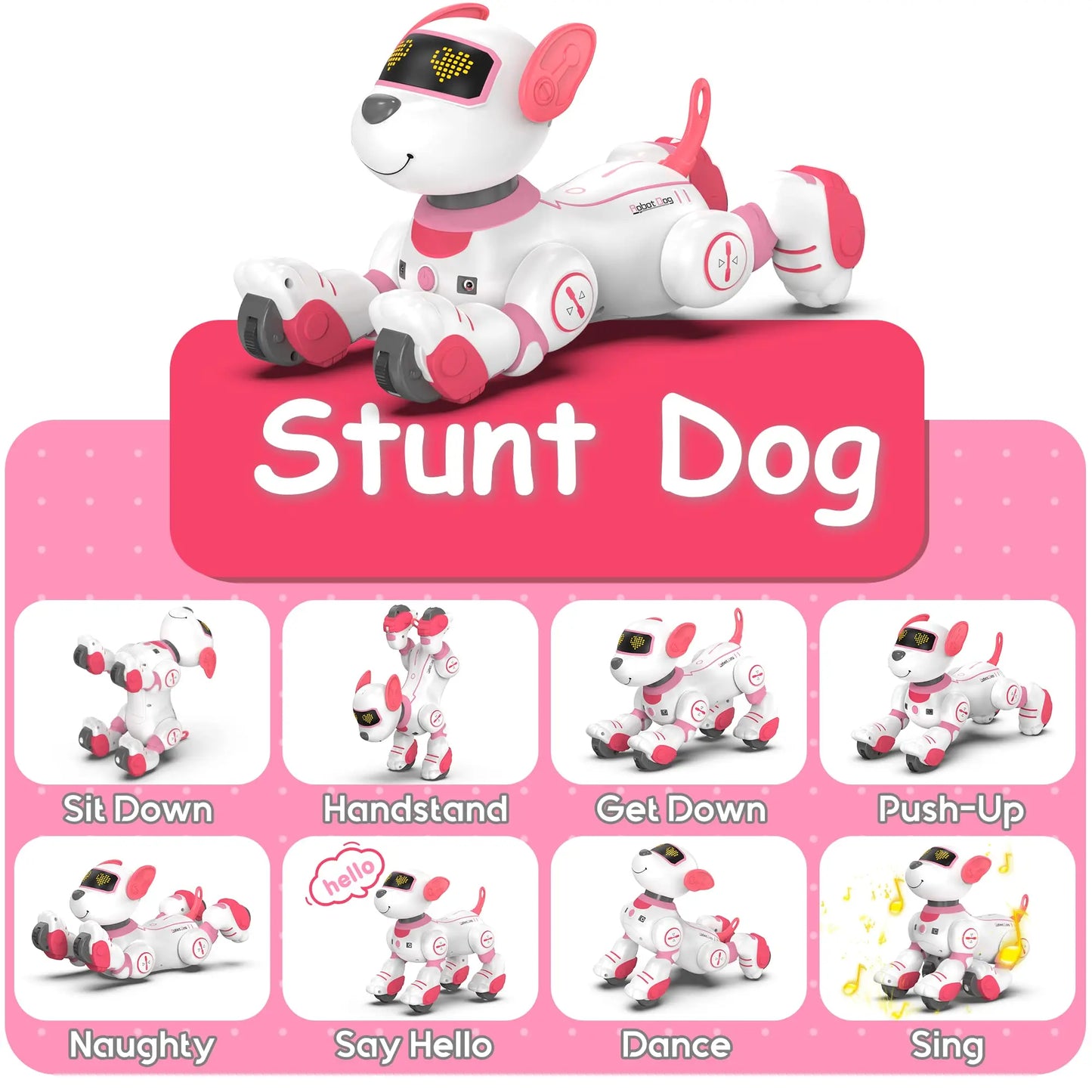 Intelligent Robot Dog Toy - Remote Control, Sing & Dance, Smart Interactive Programmable Puppy for Kids