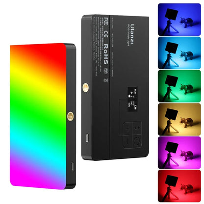 Ulanzi VL120 Full Color RGB Video Light – Dimmable 2500K-9000K LED Photography & Vlog Fill Light for Cameras