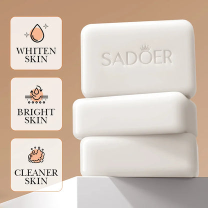 SADOER Niacinamide & Arbutin Facial Soap – Moisturizing, Brightening, Deep Cleansing Handmade Face & Body Wash Foam