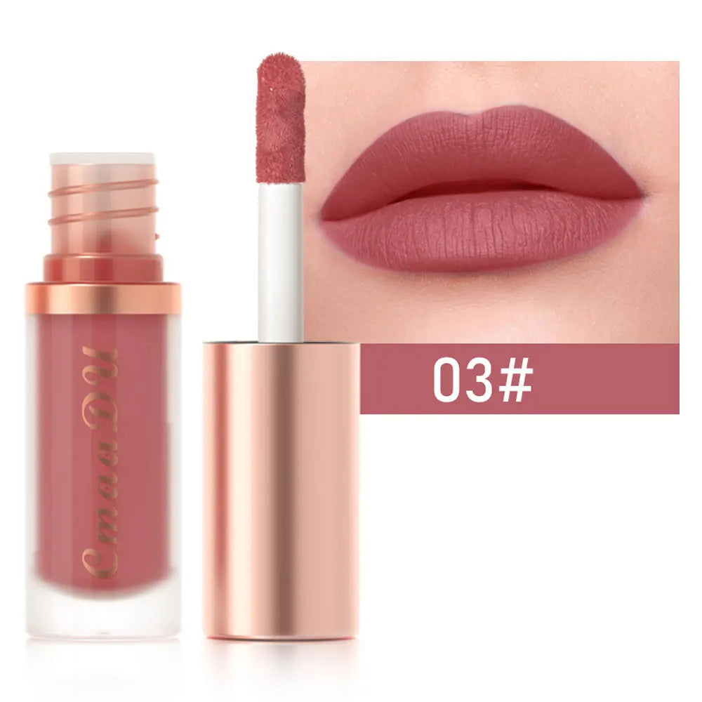 Waterproof Matte Velvet Lip Glaze – Moisturizing, Long-Lasting, Non-Stick Lip Gloss Lipstick Makeup