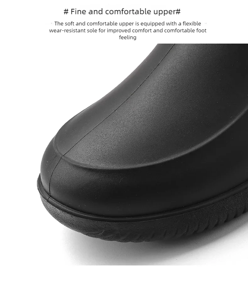 Men’s Waterproof Rain Shoes – Four-Season Non-Slip Soft Sole Outdoor Work & Water Boots