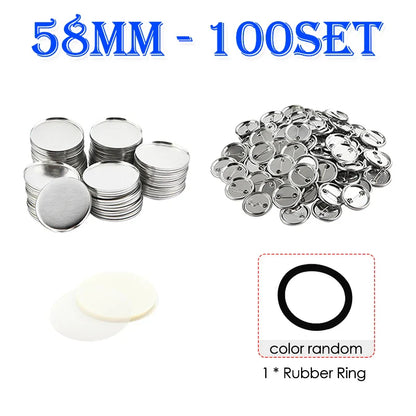 25/32/37/44/58/75mm Badge Maker Molds - DIY Button Press Machine, Interchangeable Die Mould for Round Badge Punching