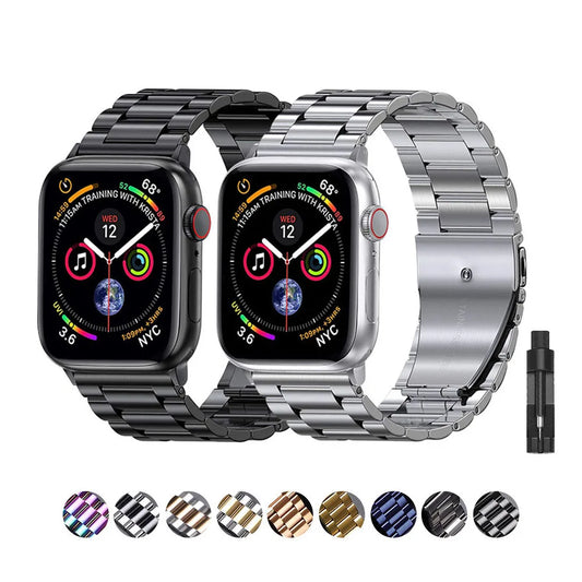 Stainless Steel Strap for Apple Watch – Metal Band Bracelet for 38-49mm, Compatible with iWatch Series 10-4, Ultra 2 & More