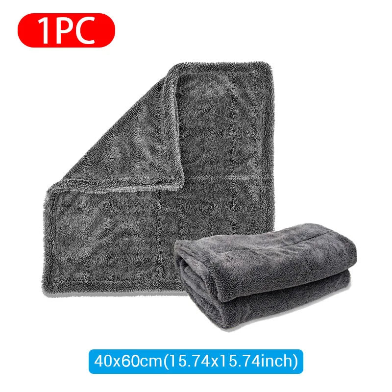 SEAMETAL 1200GSM Microfiber Car Wash Towel – Double-Sided Ultra Absorbent Cleaning & Drying Cloth