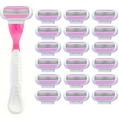 Women’s Safety Razor Blades Set – 3-Layer Replacement Shaver Heads for Smooth Bikini & Body Hair Removal
