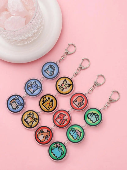 Anime Acrylic Keychain – Cute Cartoon Car Bag Pendant, Creative Gift for Friends & Fans, Fun Keyring Charm
