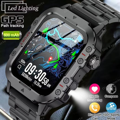 Military Smart Watch HT30 - Outdoor Sports Fitness Tracker with GPS & Bluetooth Calls