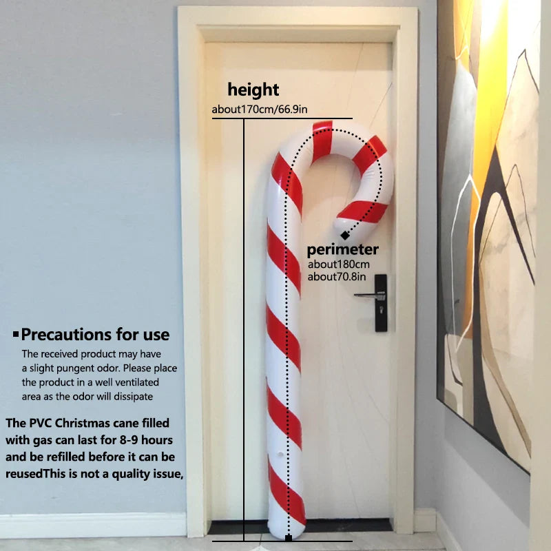 Giant Banana Inflatable Christmas Decoration 2025 – Candy Cane Lollipop Balloon Party Props for Home, Bar & Holiday Atmosphere Decor