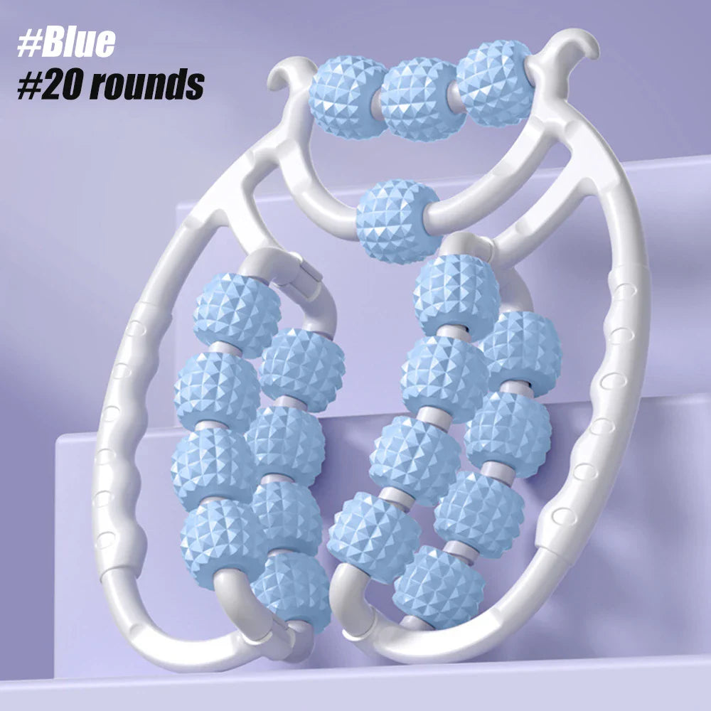 Portable Round Massager Roller – Waist, Abdominal & Leg Clip Tool for Cellulite, Stovepipe & Meridian Massage