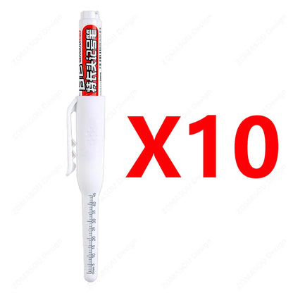 Carpenter Marker Pens — 45mm Long Nib Head, Hole Marker for Woodworking, 100-1PCS White/Black/Blue/Red Hand Tools