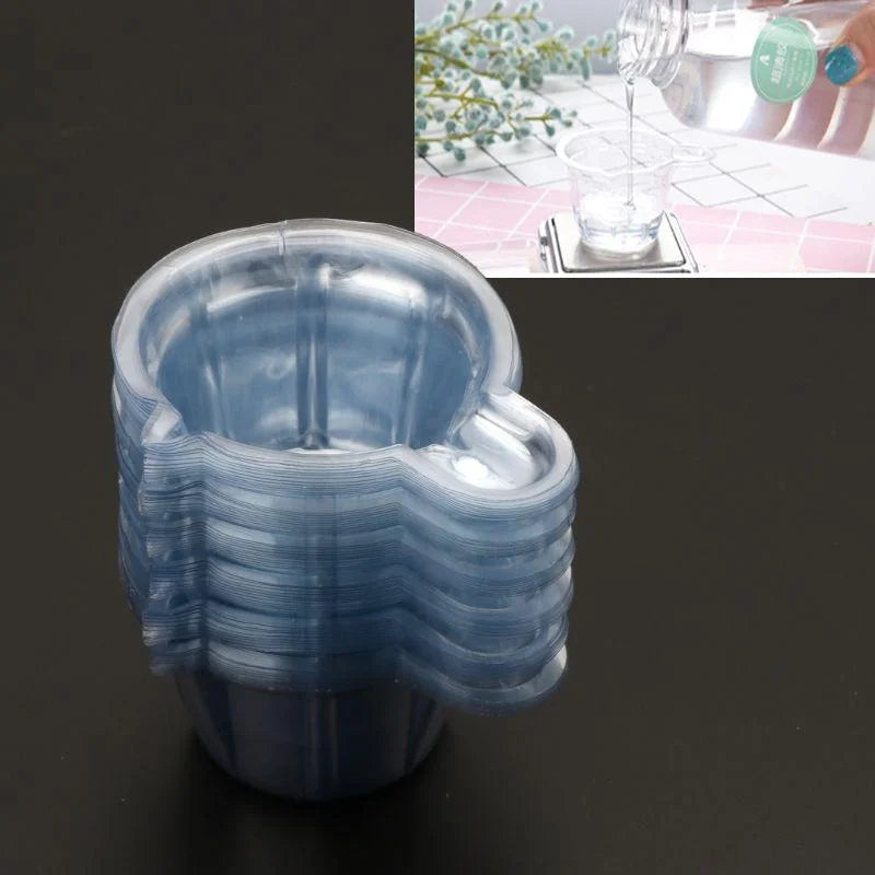50/100PCS 40ML Disposable Plastic Cups & Dispenser Silicone Mold Kit – DIY Epoxy Resin Jewelry Making Tool Set