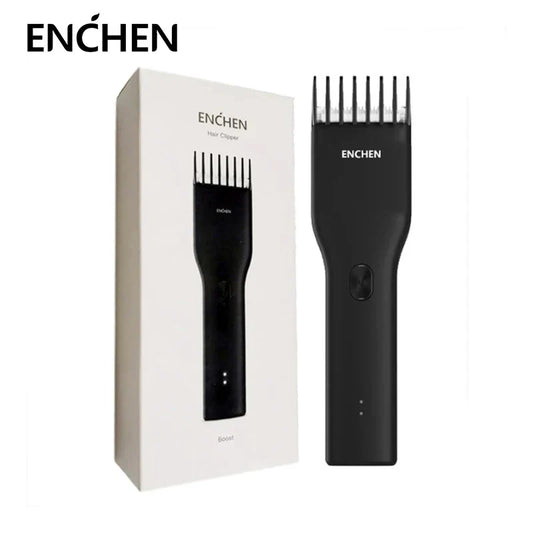 ENCHEN Boost Electric Hair Clipper — Professional Cordless Trimmer with Fast Type-C Charging and Ceramic Blades for Men