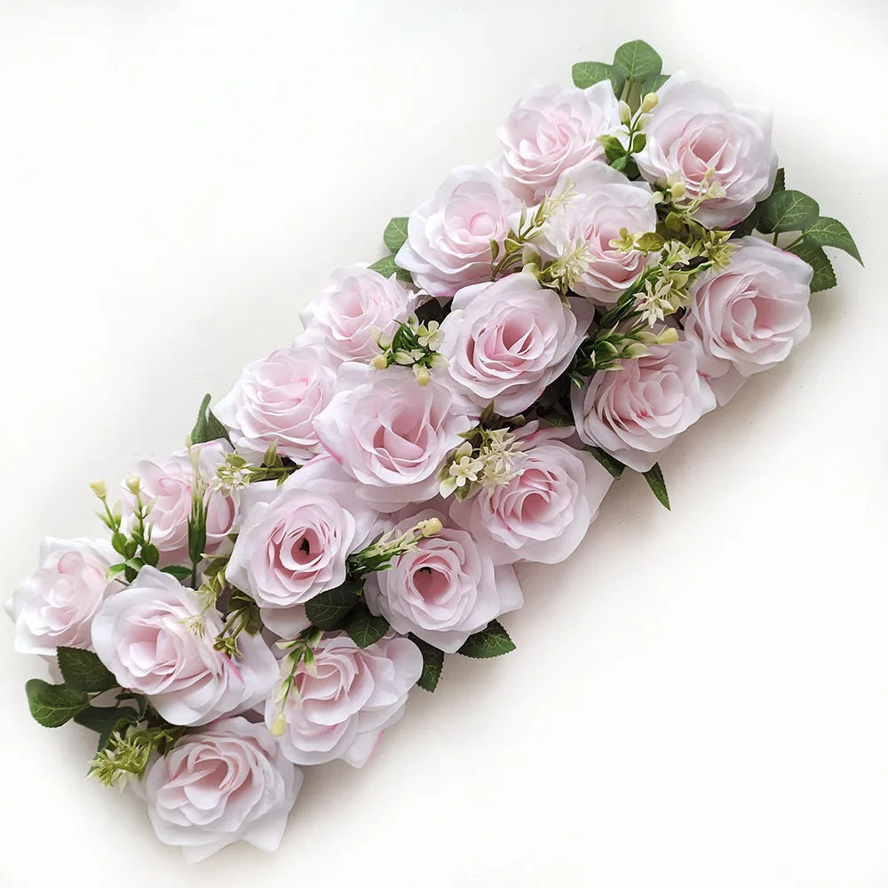 50cm Artificial Rose Flower Garland - Wedding Wall Backdrop, Party Decor & Photo Props
