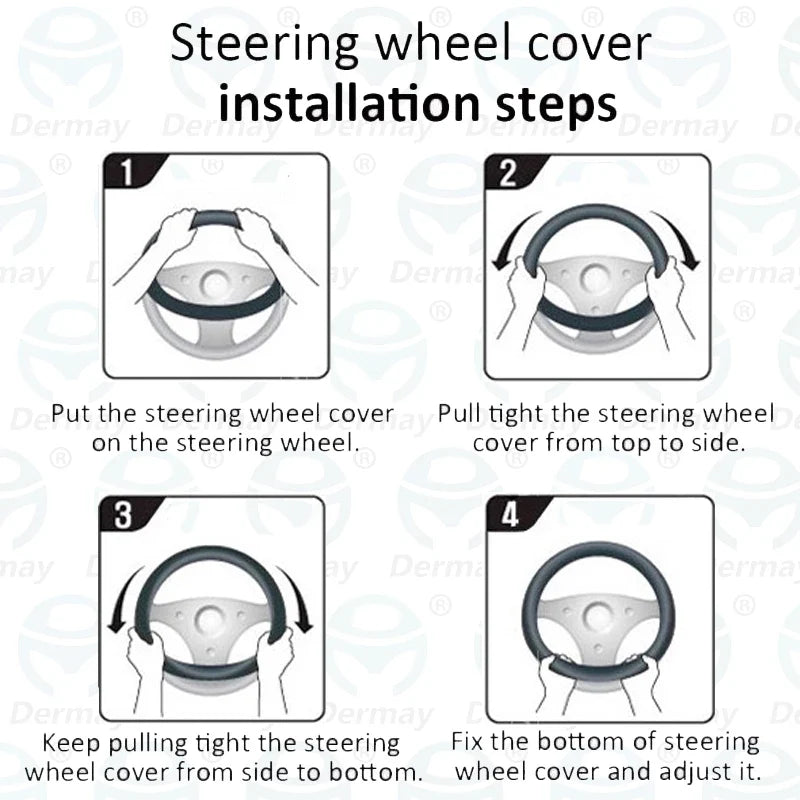 Tesla Model 3 Steering Wheel Cover – PU Leather Non-Slip Auto Accessory, 9 Colors (2016-2023)