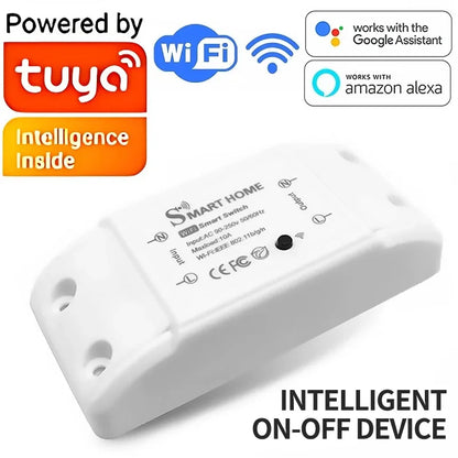 Tuya WiFi Smart Switch – Wireless APP Controller with Timer, Smart Life Compatible Universal Breaker, Bluetooth Enabled Home Automation Switch