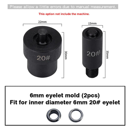 WUTA Manual Button Installation Tool – Mute Punching for Mushroom Rivets & Eyelets, DIY Hand Pressing Tool (With/Without Machine)