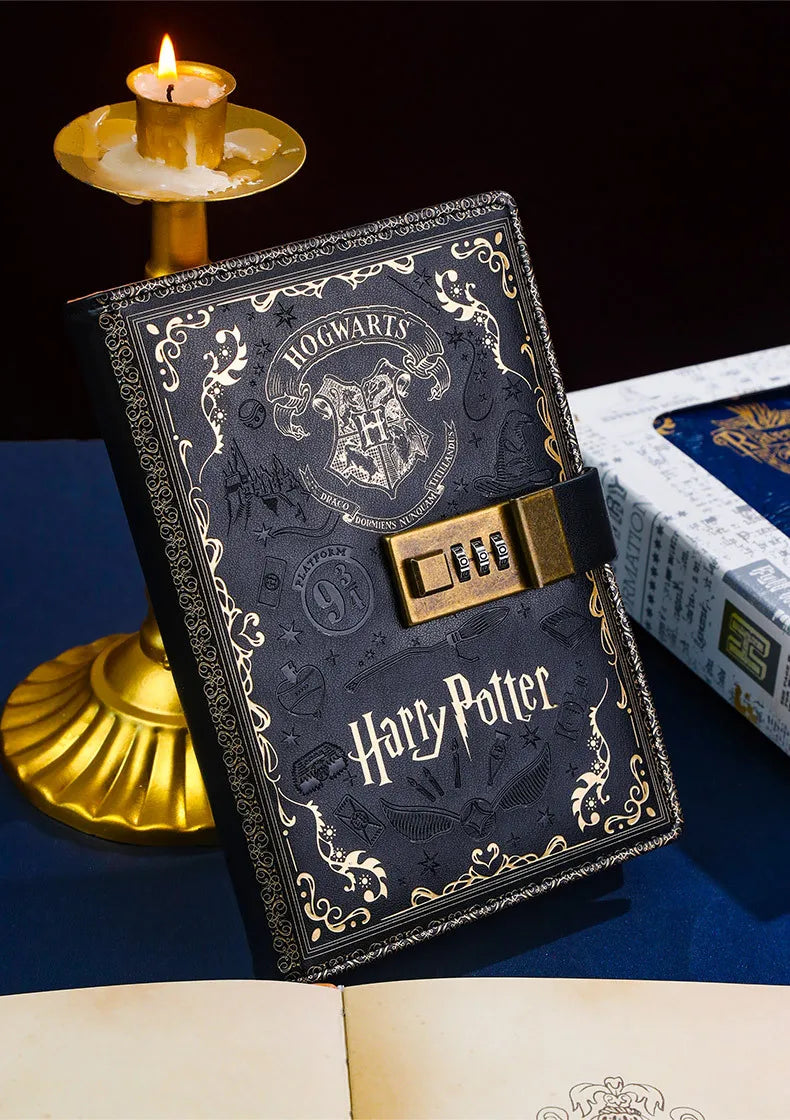2024 New Harry Potter Four Academy Retro Notebook - A5 Cartoon Log Writing Book, Color Pages, Student & Birthday Gift