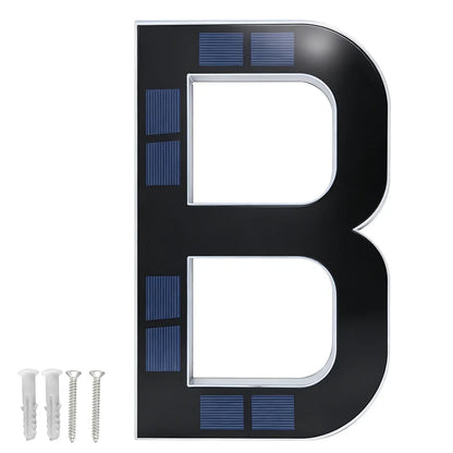 12CM Solar House Number Light - LED Outdoor Address Sign with Light Sensor for Home & Doorway